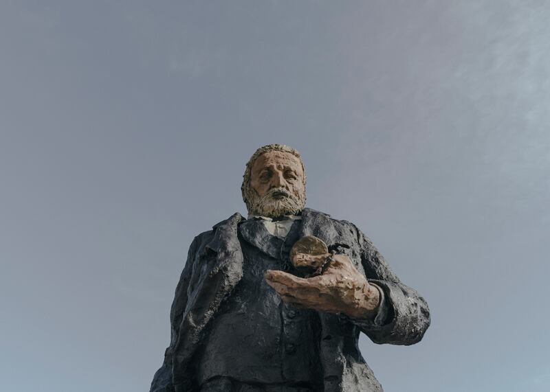 A statue of Victor Hugo by Senegalese sculptor Ousmane Sow in Besançon. Hugo's ambition was not just to tell a story, but to depict a place and time: late medieval Paris, the condition of its 'morals, laws, arts, civilisation'. Photograph: Andrea Mantovani/New York Times