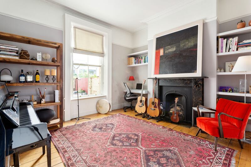 The second reception room is used as a music room