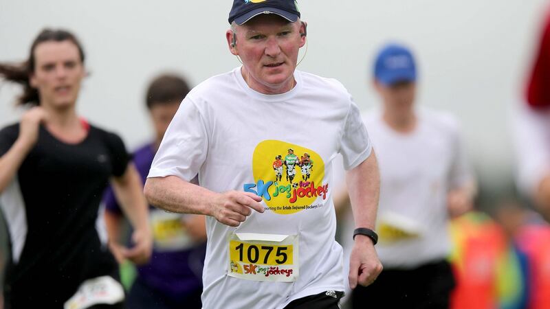 Doctor Adrian McGoldrick, chief medical officer with the  Turf Club, during Jog for Jockeys at the Curragh  in aid of  injured jockeys. Photograph:  Donall Farmer/Inpho