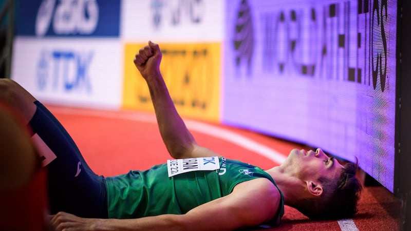 Andrew Coscoran cannot hide his disappointment after finishing fifth. Photograph: Sasa Pahic Szabo/Inpho