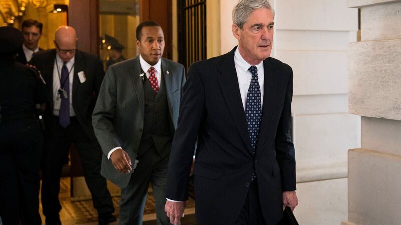 Robert Mueller, the special counsel overseeing the Russia investigation, leaves the Capitol in Washington, last year. File photograph: Doug Mills/The New York Times