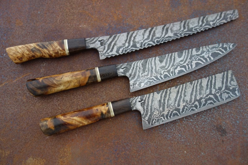 Sam Gleeson's knives. Photograph: Al Higgins