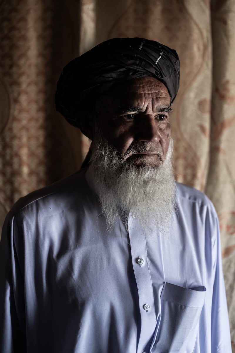 Abdul Khaliq, who once prospered from fixing and selling the water pumps that enabled southwest Afghanistan’s arid Bakwa district to become a hub of the drug trade, at his depot in Shagai on April 23rd, 2023. Photograph: Bryan Denton/The New York Times