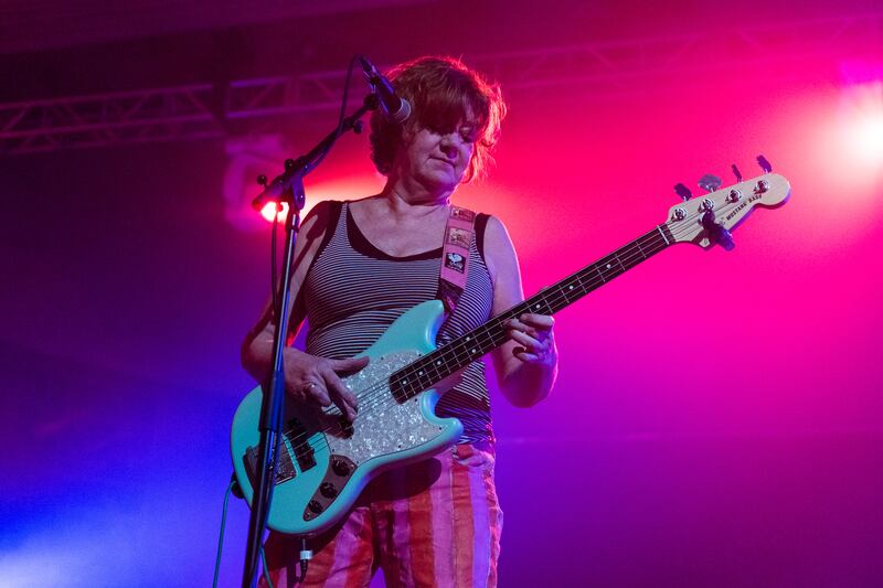 Gina Birch performs at EartH Hackney in London, 2019. Photograph: Lorne Thomson/Redferns