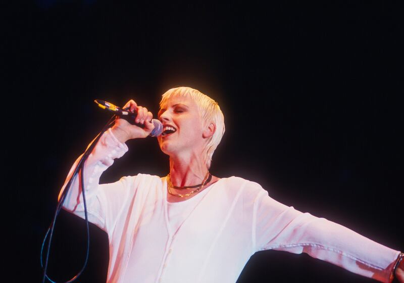 Dolores O’Riordan performing with The Cranberries at Central Park SummerStage in New York in August 1994. Photograph: Jack Vartoogian/Getty