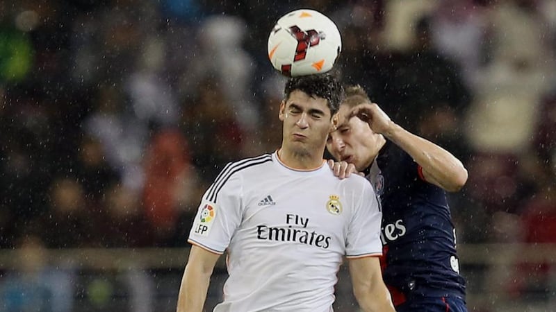 Arsene Wenger would not be drawn on reports linking him with  Real Madrid’s Alvaro Morata (left. Photograph: EPA