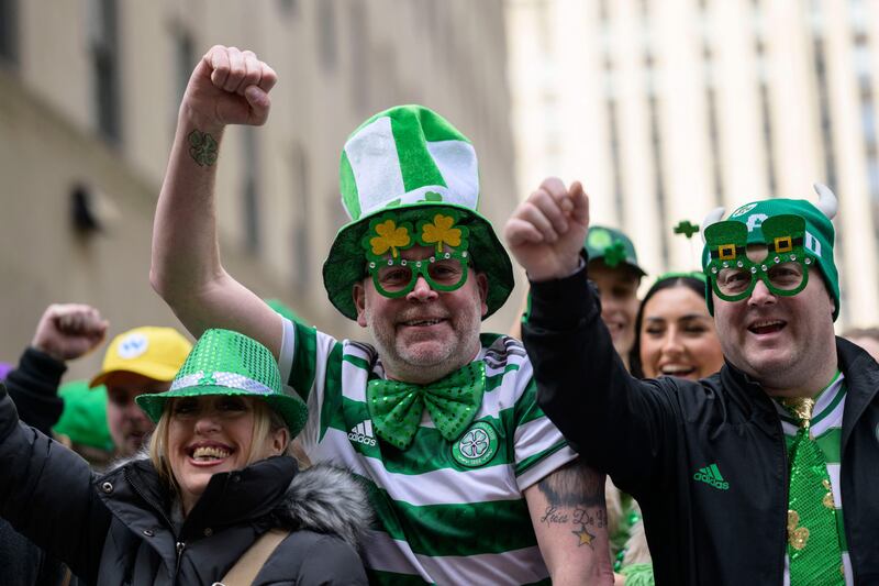 St Patrick's Day celebrations in New York. Photograph: Angela Weiss/AFP via Getty Images