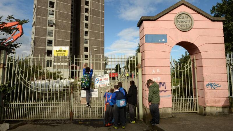 Joseph Plunkett tower, completed in 1967, was one of seven 15-storey blocks built in response to a housing crisis in the 1960s. Photograph: Dara Mac Dónaill/The Irish Times