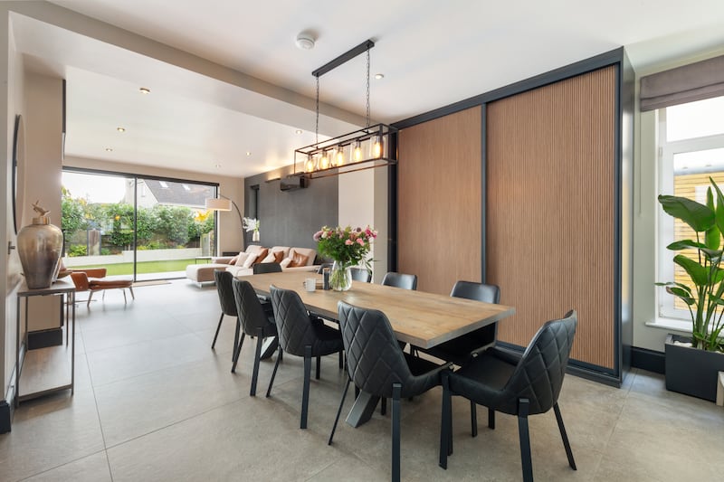 Dining area with concealed bar