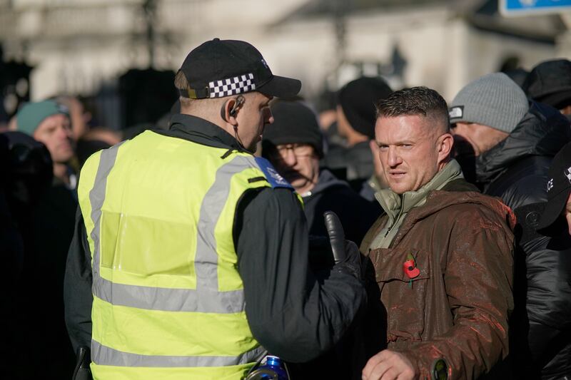 Tommy Robinson says he lobes Ireland and that Ireland loves him. Photograph: Jeff Moore/PA Wire