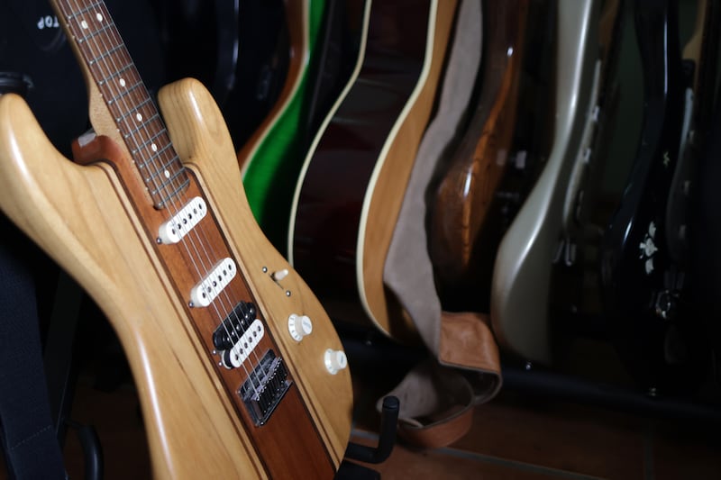 An avid musician, Rory Comer has a collection of guitars, and was inspired by his namesake Rory Gallagher. Photograph: Chris Maddaloni/The Irish Times