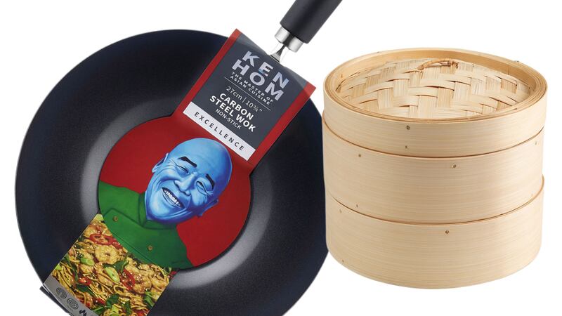 Ken Hom Excellence Wok €37.95; Ken Hom Excellence Two Tier Steamer €26.95. Available from Brown Thomas & Arnotts