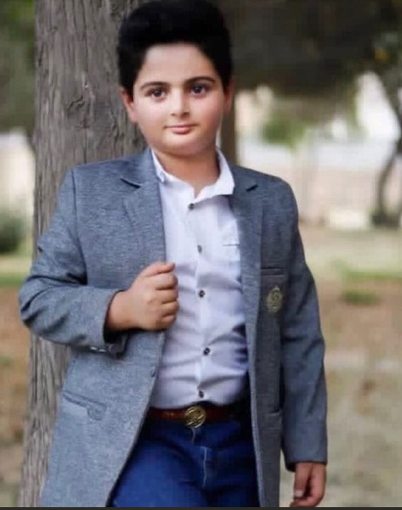 A man identifying himself as a family member said security forces were responsible for the death of Kian Pirfalak (9). 