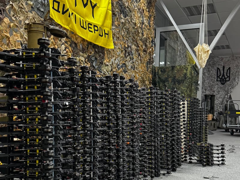 Stacked drones made by the Wild Hornets. Photograph: Wild Hornets