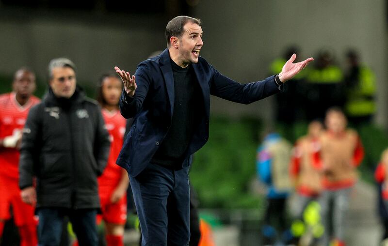 Ireland's interim manager John O'Shea. Photograph: Ryan Byrne/Inpho