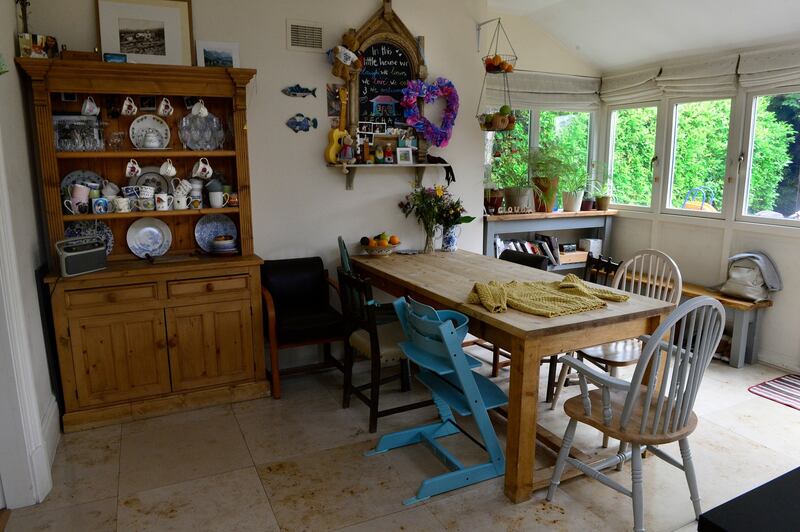 Faye Dinsmore’s kitchen table. Photograph: Cyril Byrne