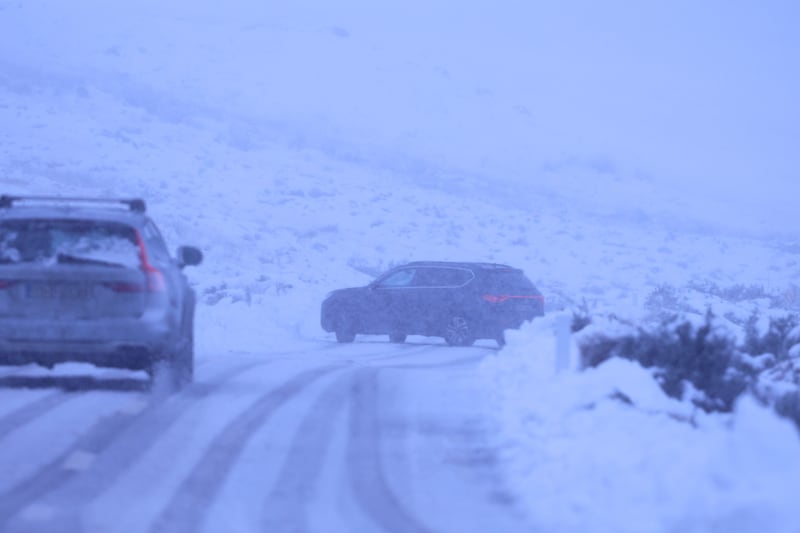 Scenes in Wicklow as Weather conditions are expected to cause major disruption over the coming days with heavy snow falls, dense freezing fog, sleet and black ice forecast. Photograph: Stephen Collins/Collins Photos