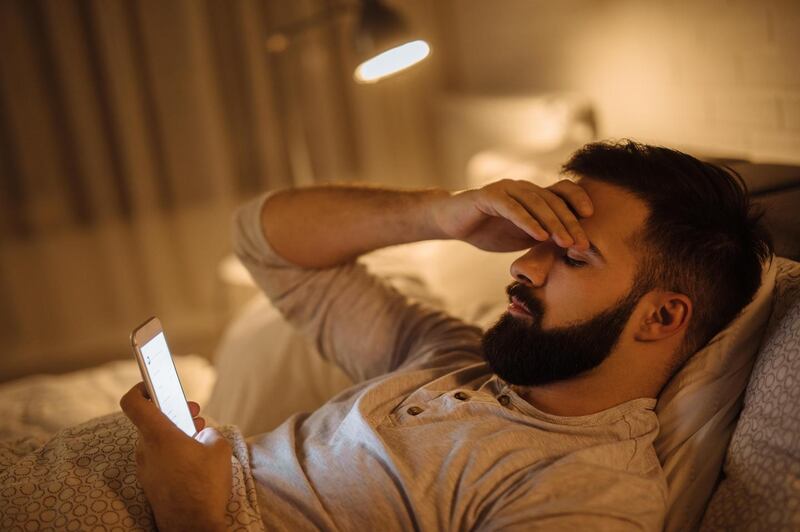 ‘We bang on about health and wellbeing, and how important it is, but you sent me a message last night at 10 minutes to nine.’ Photograph: iStock