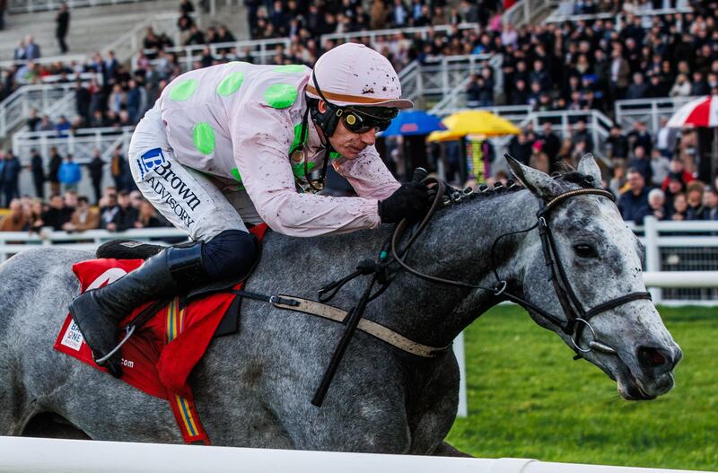 Paul Townend on Lossiemouth comes home to win the Hatton's Grace Hurdle at Fairyhouse on December 1st, 2024. Photograph: Tom Maher/Inpho