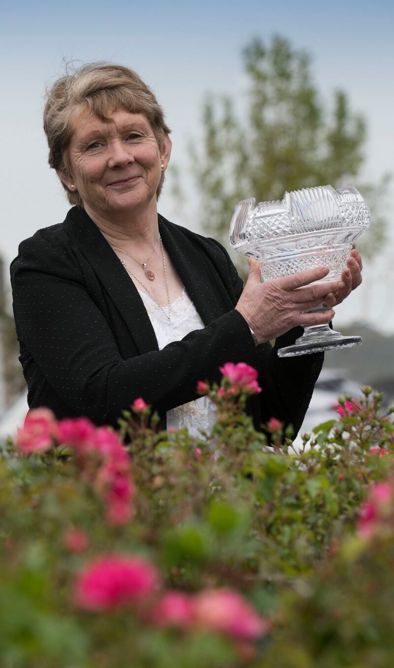 LIFETIME ACHIEVEMENT: Historian Catherine Corless, who was key to the discovery of the death and burial of hundreds of children at the Tuam Mother and Baby Home, is honoured with the Irish Red Cross Lifetime Achievement Award, as the shortlist for the Irish Red Cross Humanitarian Awards 2021 was announced. Photograph: Andrew Downes/Xposure