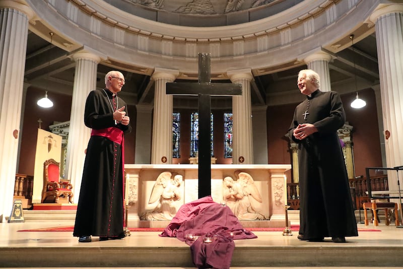 Archbishop Dermot Farrell and Archbishop Michael Jackson photographed in Saint Mary’s Pro-Cathedral, Dublin. Photograph Nick Bradshaw for The Irish Times