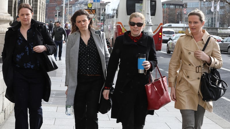 Aoife, Brenda, Colette and Ciara, daughters of Sean Quinn. Photograph: Collins Courts