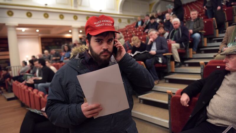 Alex Lee at the Irexit conference at the RDS in Dublin today. Photograph: Bryan Meade