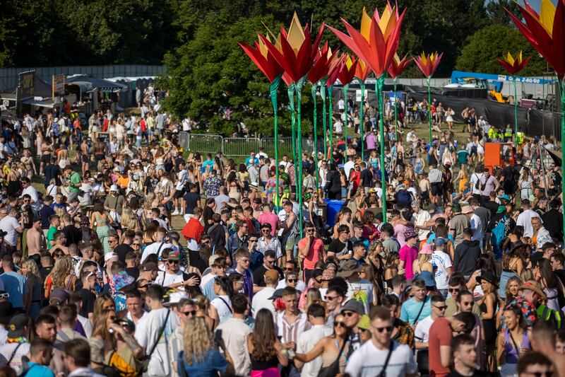 The grounds of Royal Hospital Kilmainham, home of the Irish Museum of Modern Art, transformed into a 'Frankenstein’s monster of party culture' for Forbidden Fruit, in the words of Irish Times writer Conor Capplis. Photograph: Tom Honan 