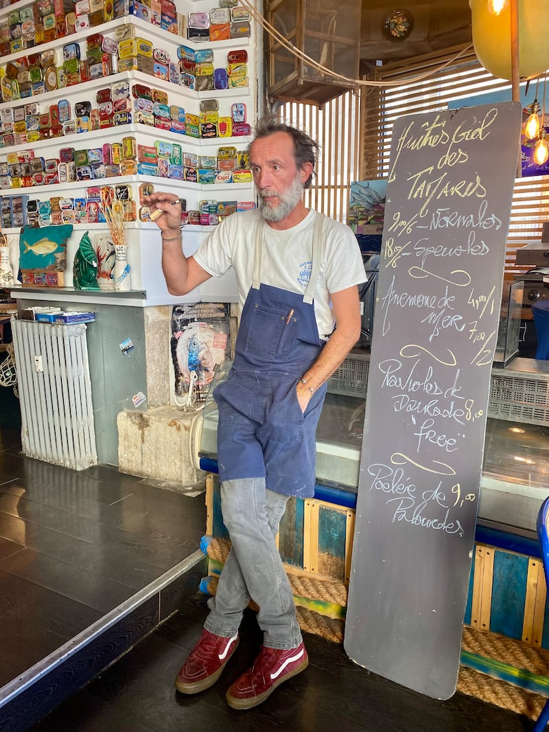 Chef patron Fabien Rugi at La Boite à Sardine