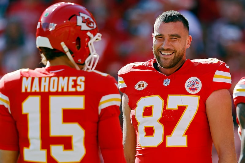 By the midpoint of the season, anything outside the Patrick Mahomes-to-Travis Kelce connection in the passing game had hit red-alert levels for the Kansas City Chiefs. Photographs: David Eulitt/Getty Images