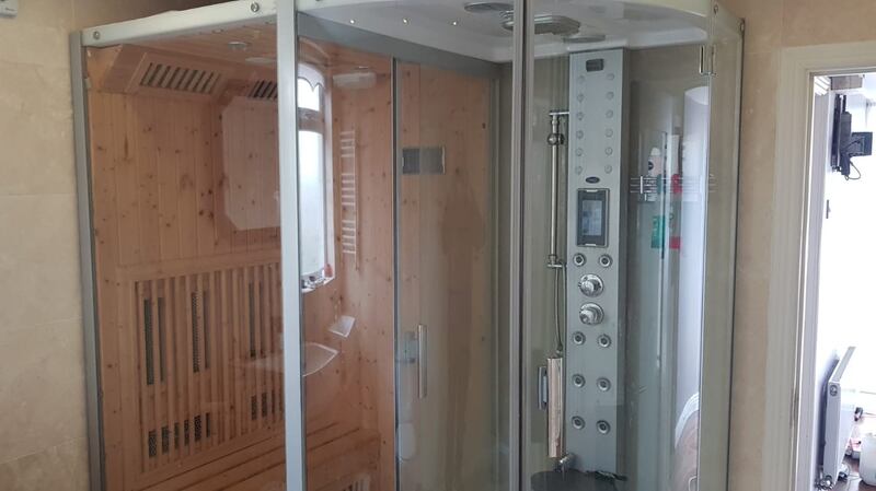 A washing unit designed to spray water all over a person’s body at once rather than only from above as with a conventional shower unit was installed in Jason Boyle’s Finglas home. Image: CAB.