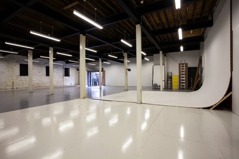 South Studios: the infinity wall in the Shutter Room, used to create a seamless backdrop for photo shoots. Photograph: Sean Breithaupt and Yvette Monahan