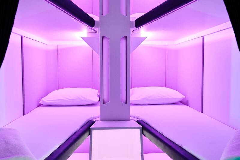 Air New Zealand bunkbed cabins