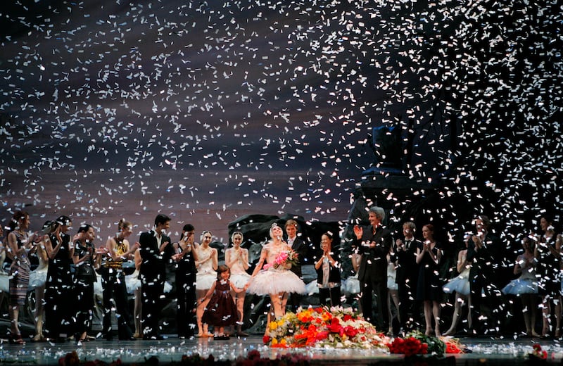 Farewell: Nina Ananiashvili after her final performance with American Ballet Theater, in 2009. Photograph: Erin Baiano/New York Times