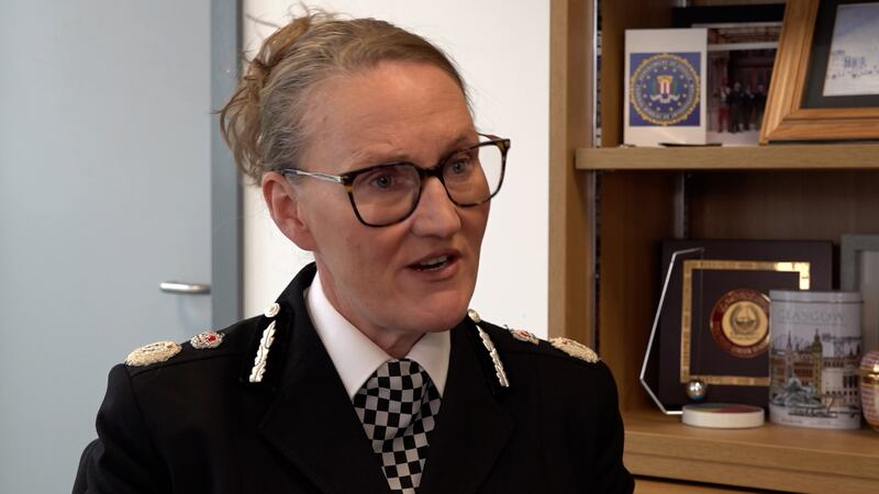 Merseyside Police chief constable Serena Kennedy speaking ahead of the sentencing of Axel Rudakubana for the murders of three girls at a dance class in Southport in 2024. Photograph: Phil Barnett/PA Wire