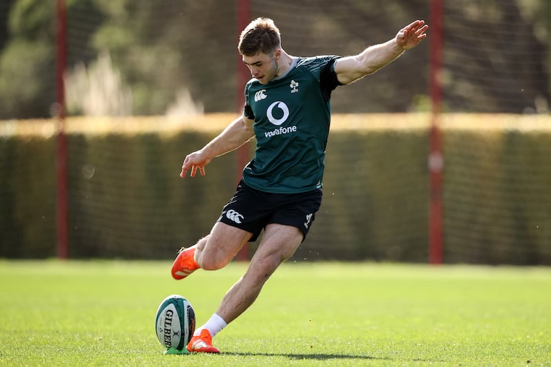 Jack Crowley during a training session in Quinta do Lago, Portugal. Photograph: Ben Brady/Inpho