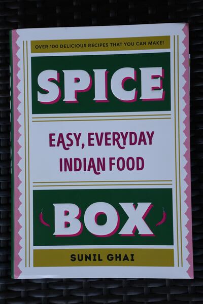 Sunil Ghai's book, Spice Box.  Photograph: Nick Bradshaw 