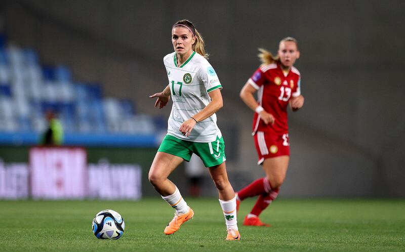 Jamie Finn in Ireland's Nations League game against Hungary in Budapest on September 26th, 2023. Photograph: Ryan Byrne/Inpho