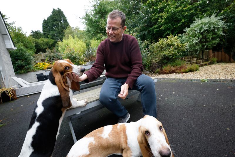 Paul Howard with Walter and Arthur. Photograph: Nick Bradshaw