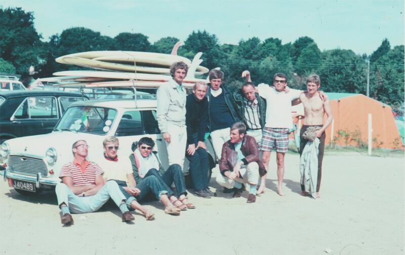 The 1969 Irish Surf Team in Jersey in the UK