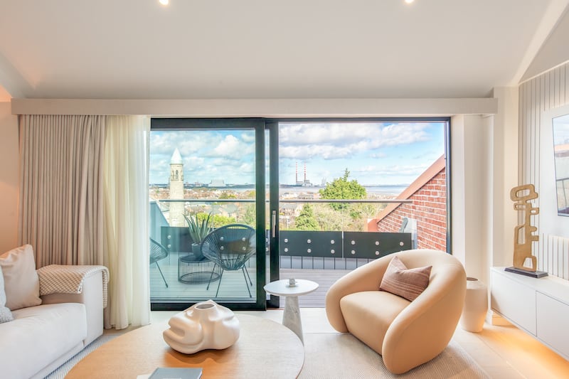 Three-bedroom penthouse living area