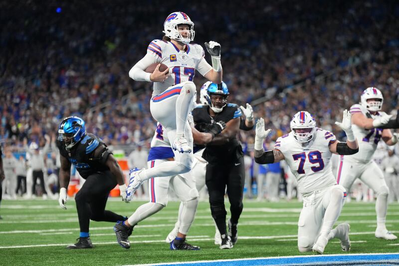 Josh Allen of the Buffalo Bills scores a touchdown against the Detroit Lions. Photograph: Nic Antaya/Getty Images