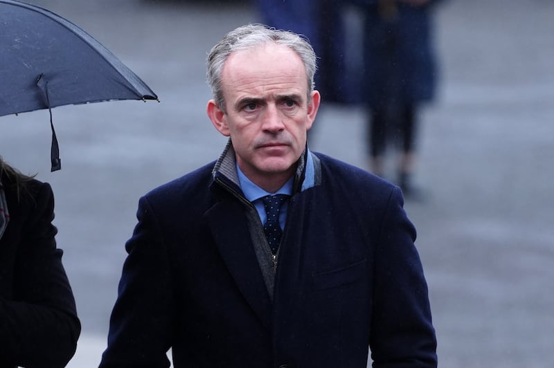 Former jockey Ruby Walsh attends the funeral of Michael O'Sullivan at St John the Baptist Church, Glantane. Photograph: Brian Lawless/PA