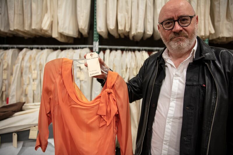 Donald Clarke with the original Now, Voyager dress. Photograph: Luis Galvez