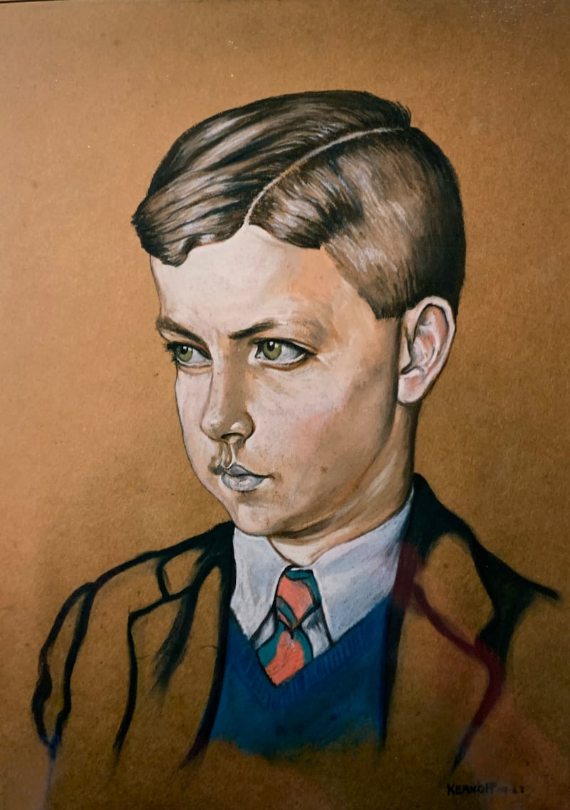 Harry Kernoff's portrait of Pat Buckley, then a schoolboy whose father owned the Arbutus Hotel, which he made as payment for accomodation. © Estate of Harry Aaron Kernoff
