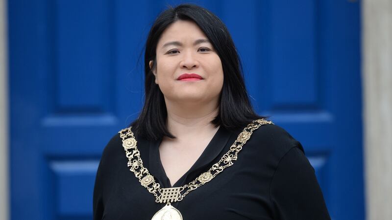 Lord Mayor Hazel Chu at the Mansion House in Dublin. Photograph: Alan Betson