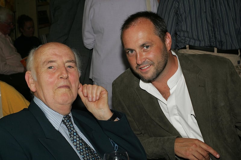 Colum McCann with his father, Sean. Photograph: Brenda Fitzsimons