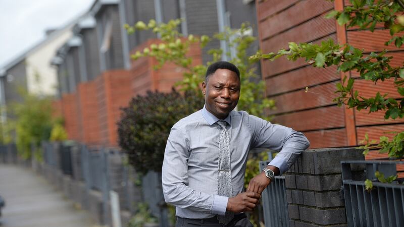 Oghenetano John Uwhumiakpor in Balbriggan, Co Dublin. Photograph: Dara Mac Dónaill/The Irish Times