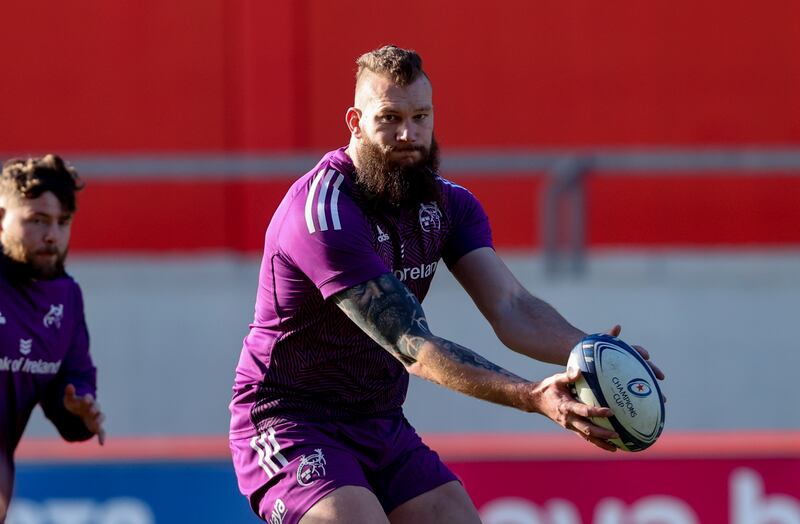 RG Snyman was pictured back in Munster training. Photograph: Bryan Keane/Inpho