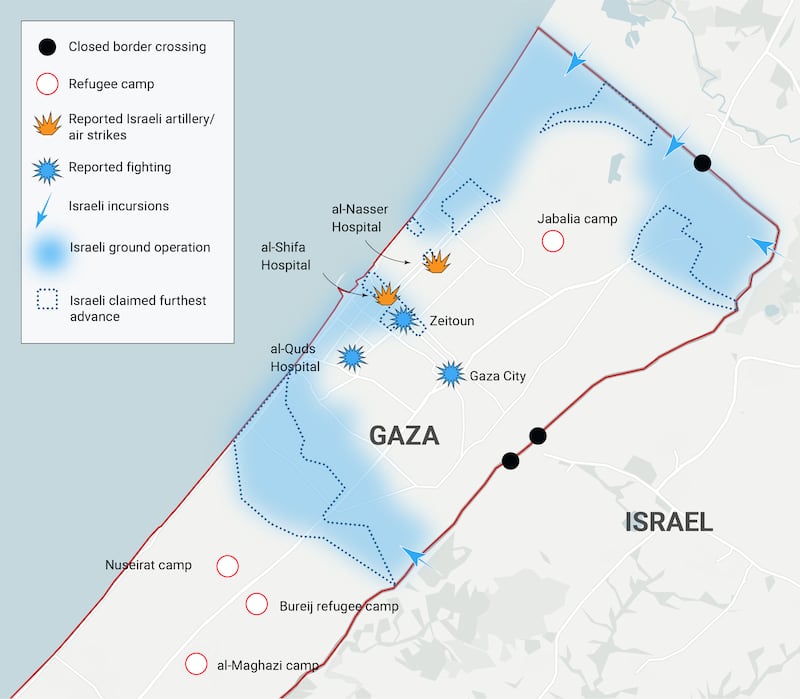 Gaza map